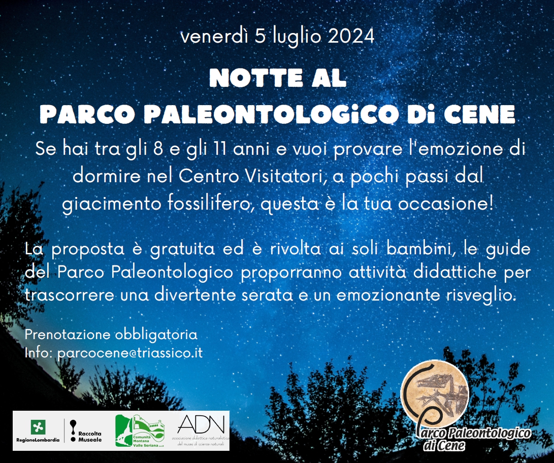 Notte al Parco Paleontologico di Cene